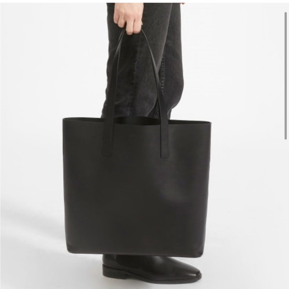 Everlane Black Leather Day Square Tote - Picture 2 of 10